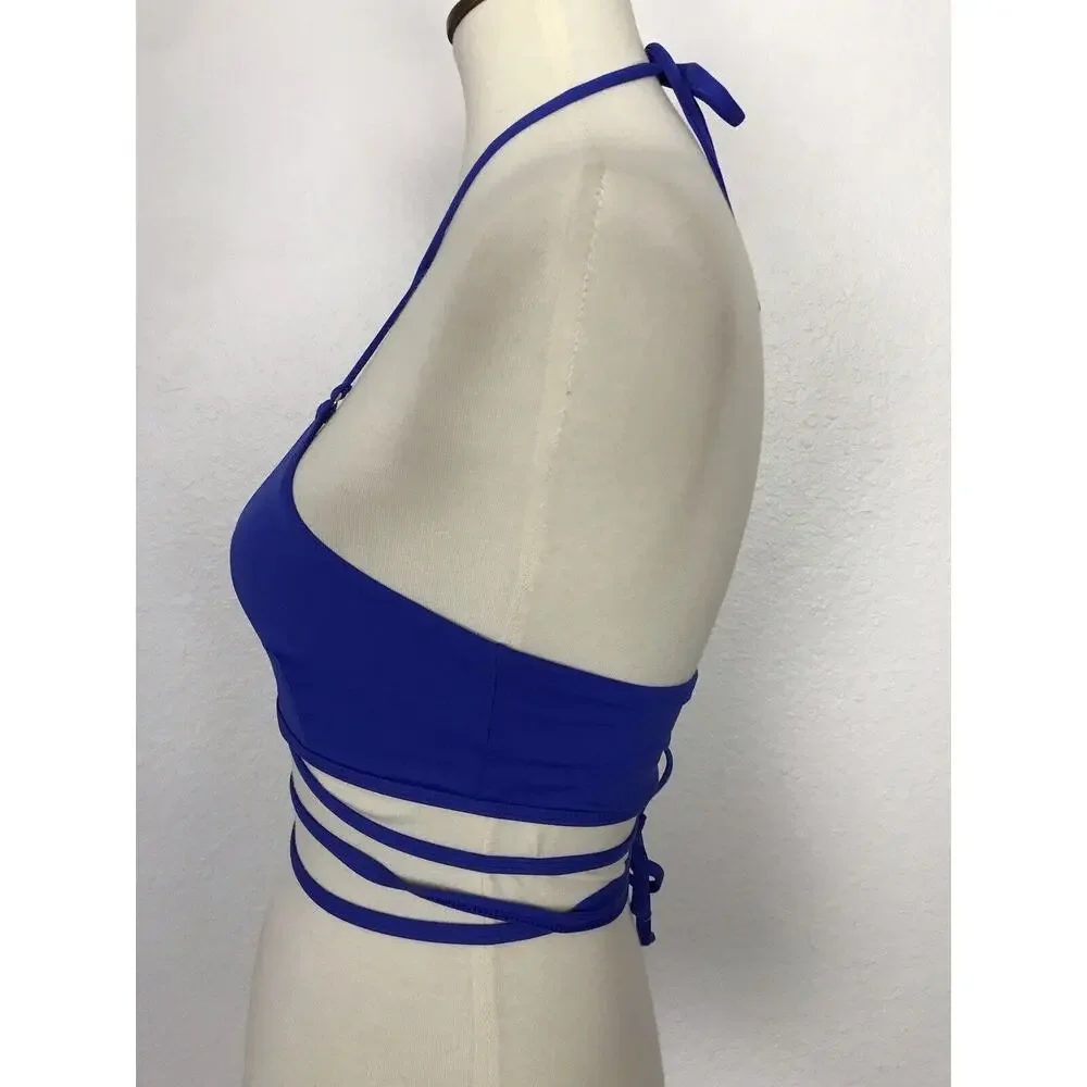 Toluca Swim Amina Stretch Wrap Tie Bikini Top Sz XS/S